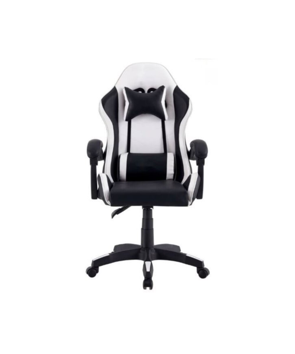 Silla Gamer Max, Blanco/Negro 