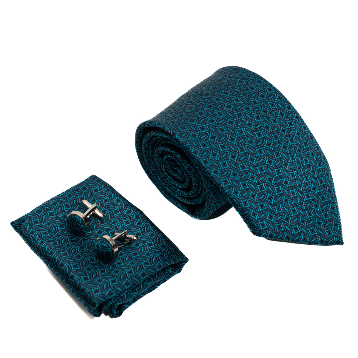 Set Corbata, pañuelo y gemelos - PETRÓLEO 