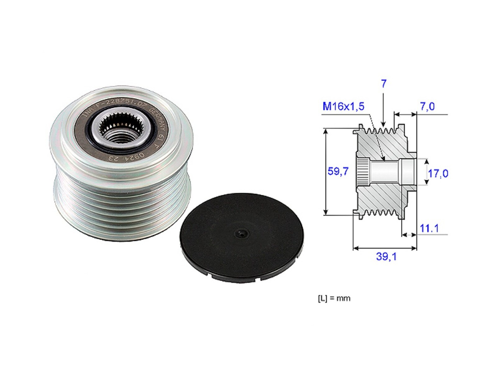 Polea Alternador Marcha Libre Nissan D22 03-25 