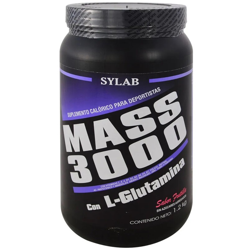 Mass 3000 Sylab Sabor Frutilla 1,2 Kgs. Mass 3000 Sylab Sabor Frutilla 1,2 Kgs.