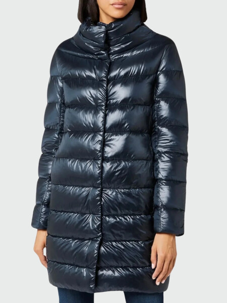 Herno-Campera de nylon rellena de plumas, Dora Azul