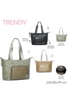 Bolso shopper con bolsillo frontal Negro