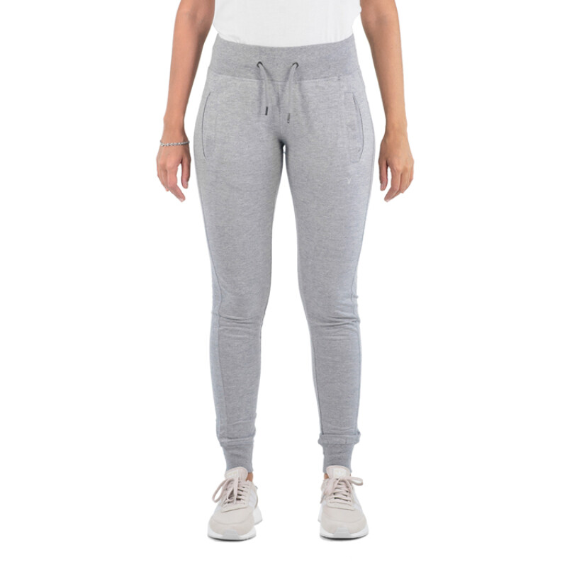 Muvem Pantalon con Puño De Dama Gris