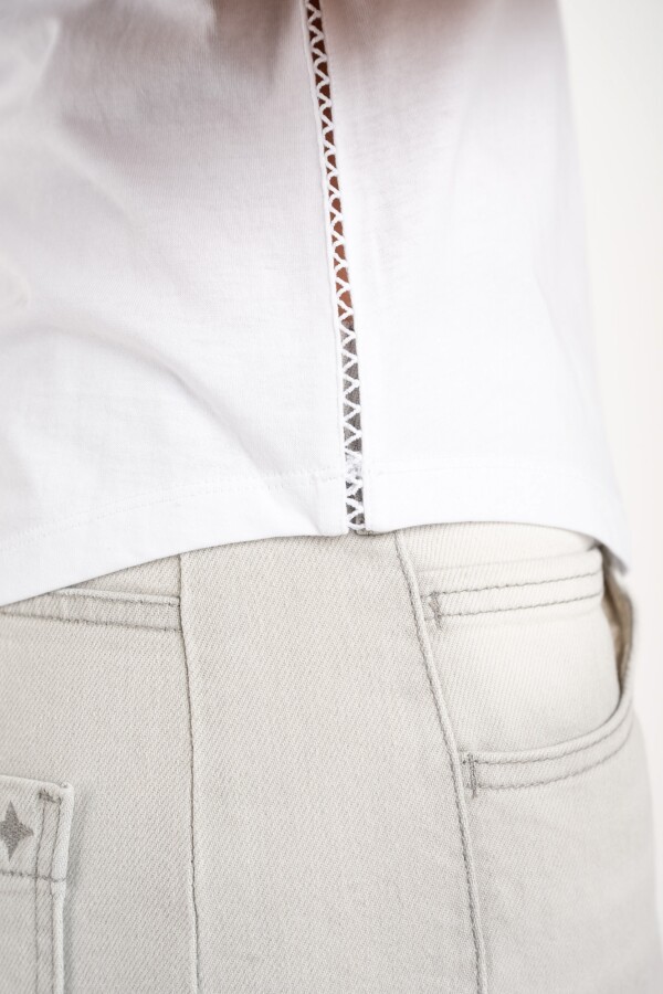 Musculosa Algodón Peinado Blanco