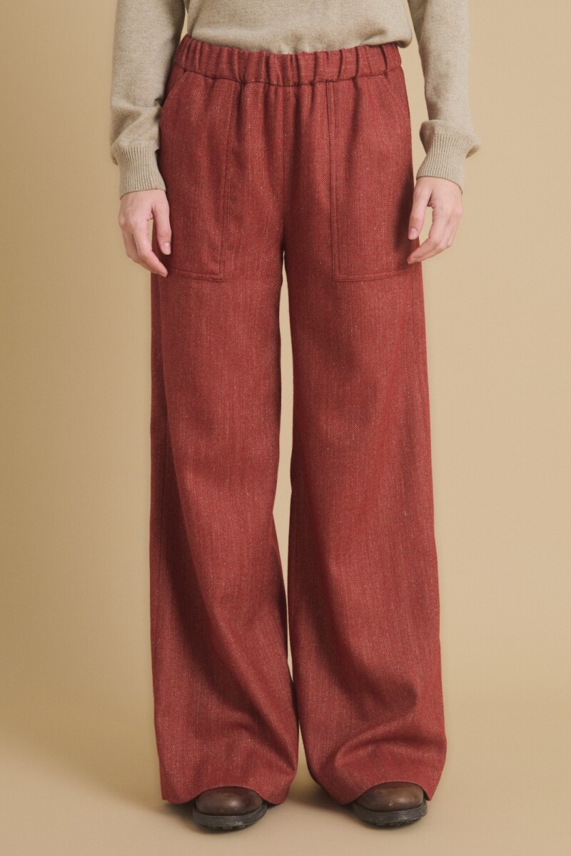 PANTALÓN RELAXED Bordo