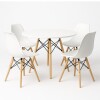 Juego de comedor Con Mesa Circular de 120cm + 4 sillas Eames Blanco