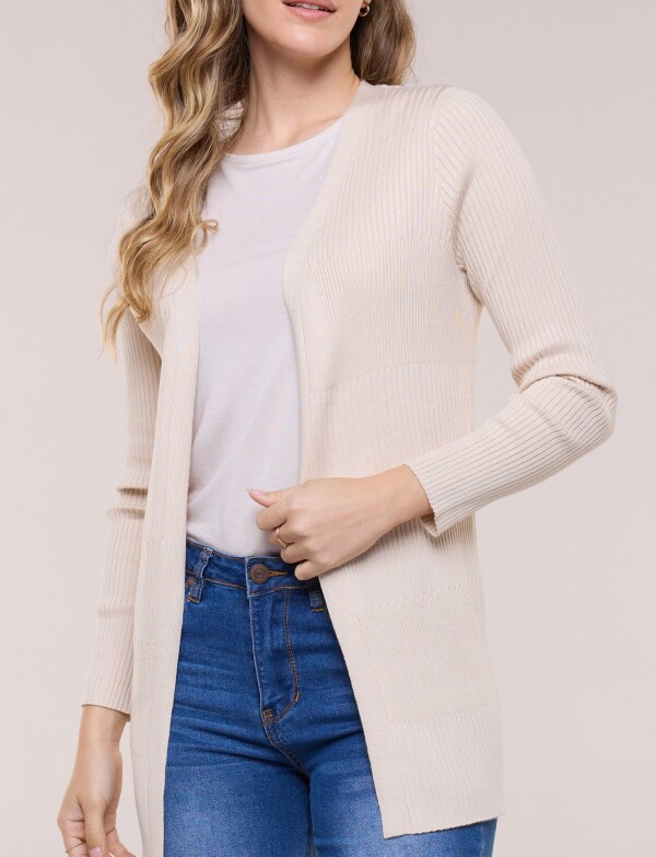 Cardigan Abierto BEIGE