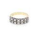 Anillo en oro 18k dos tonos y doble hilera de brillantes. Anillo en oro 18k dos tonos y doble hilera de brillantes.