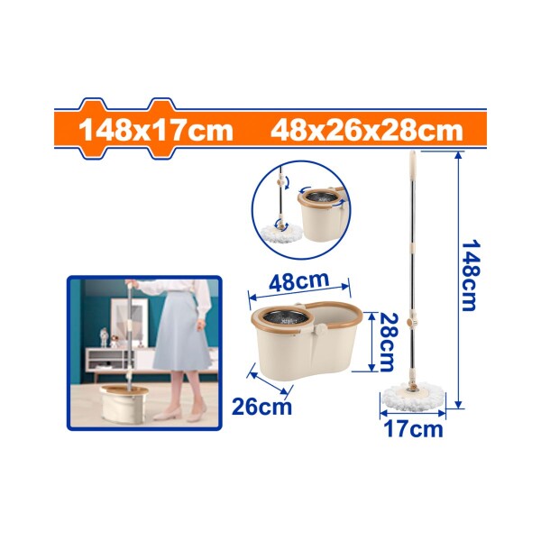 SET MOPA CON BALDE DE PLASTICO WADFOW Set Mopa Con Balde De Plastico Wadfow