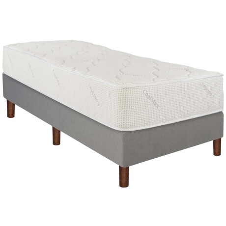 SOMMIER 1 PLAZA RESORTES POCKET DENSIDAD CRYSTAL