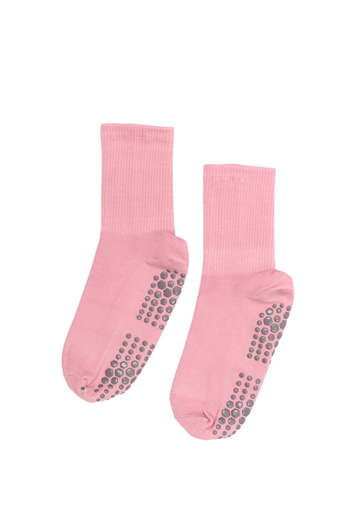 Medias largas con antideslizante Rosado