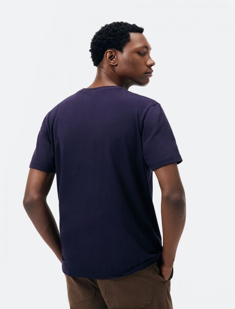 CAMISETA CON ESTAMPA MODELO REGULAR AZUL