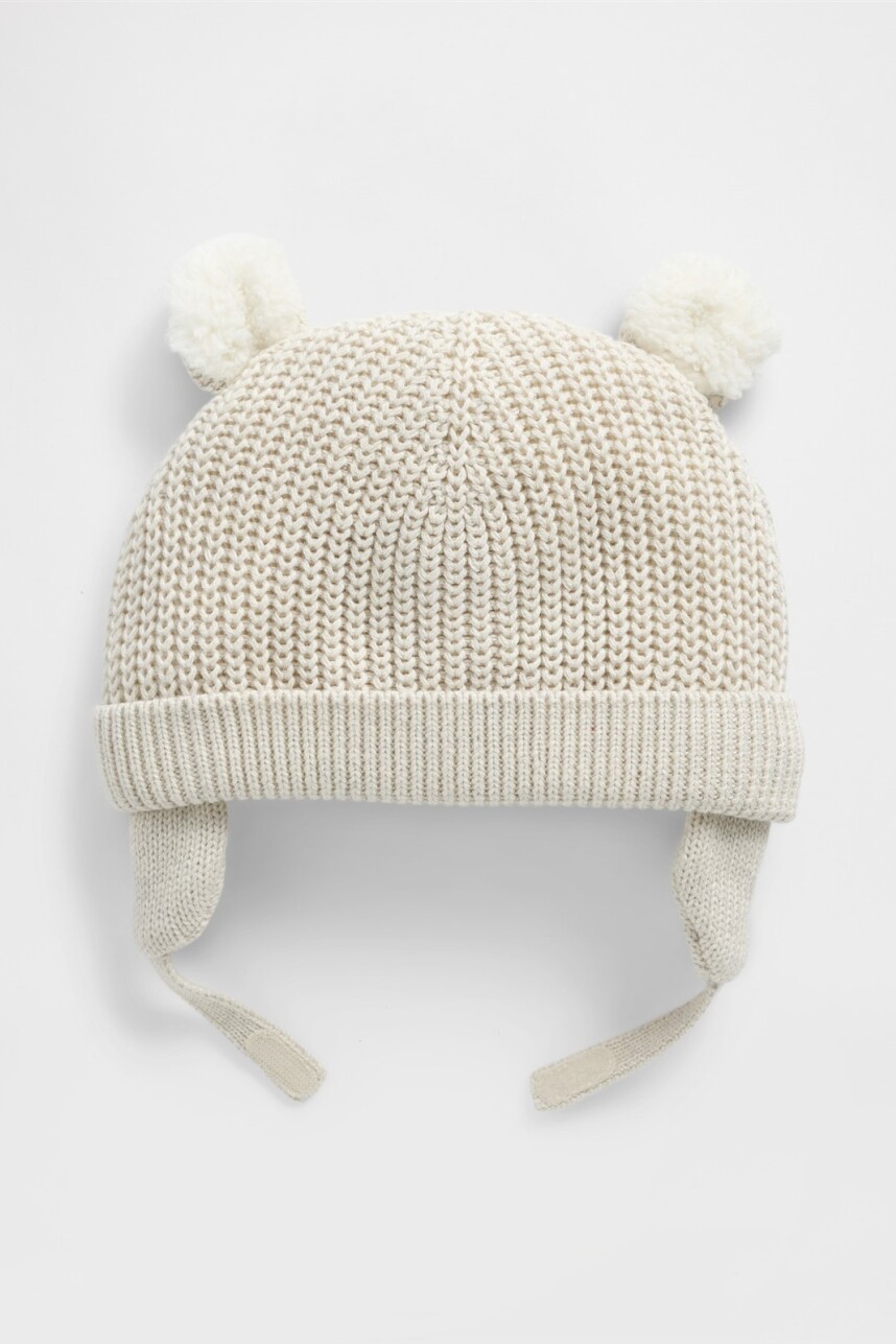 Gorro Con Corderito Bebé B2621 Oatmeal Heather