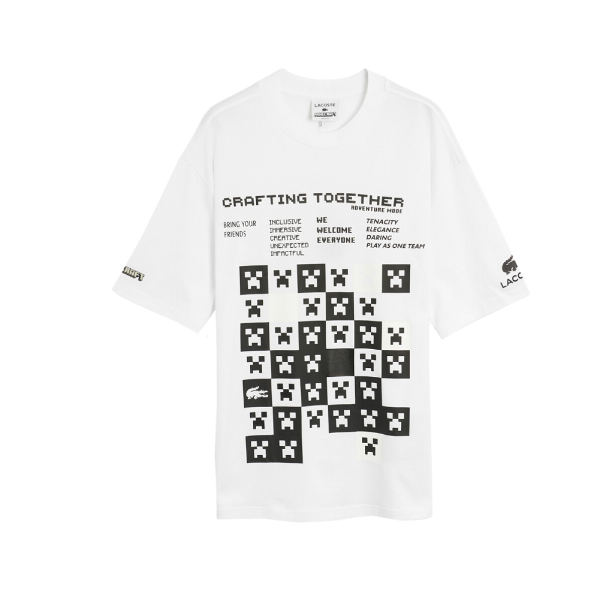 REMERA LACOSTE X MINECRAFT - White 