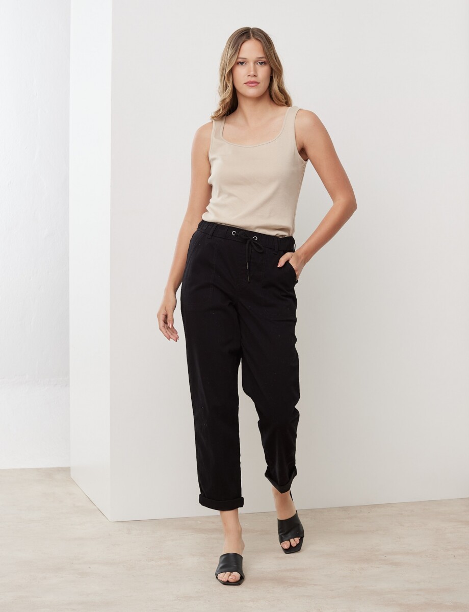 Pantalon Cargo Straight - Negro 