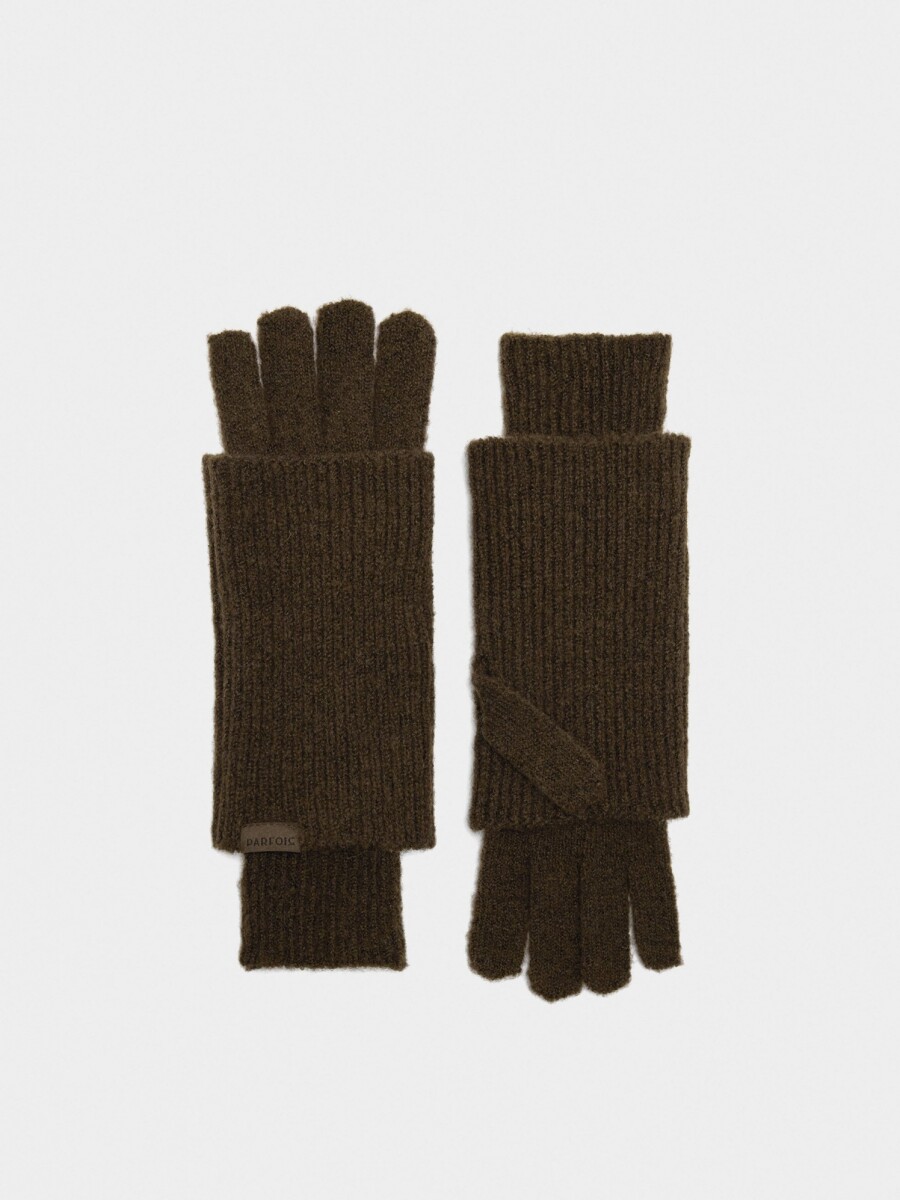 Guantes De Punto caqui