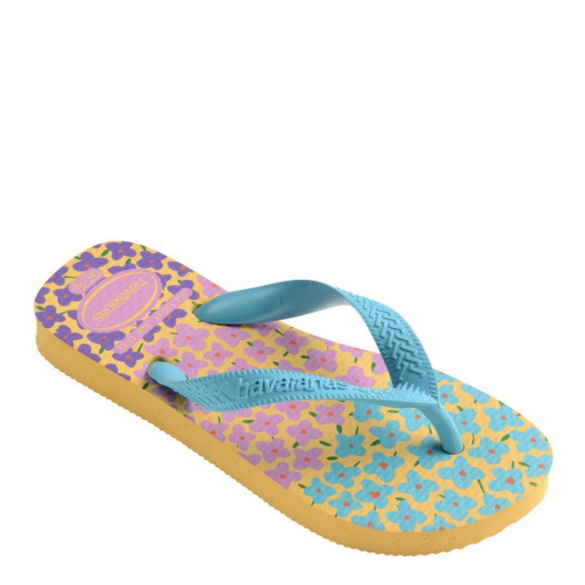 Sandalias Infantiles Havaianas Hav.Kids Flores Havaianas - Amarillo - Azul 
