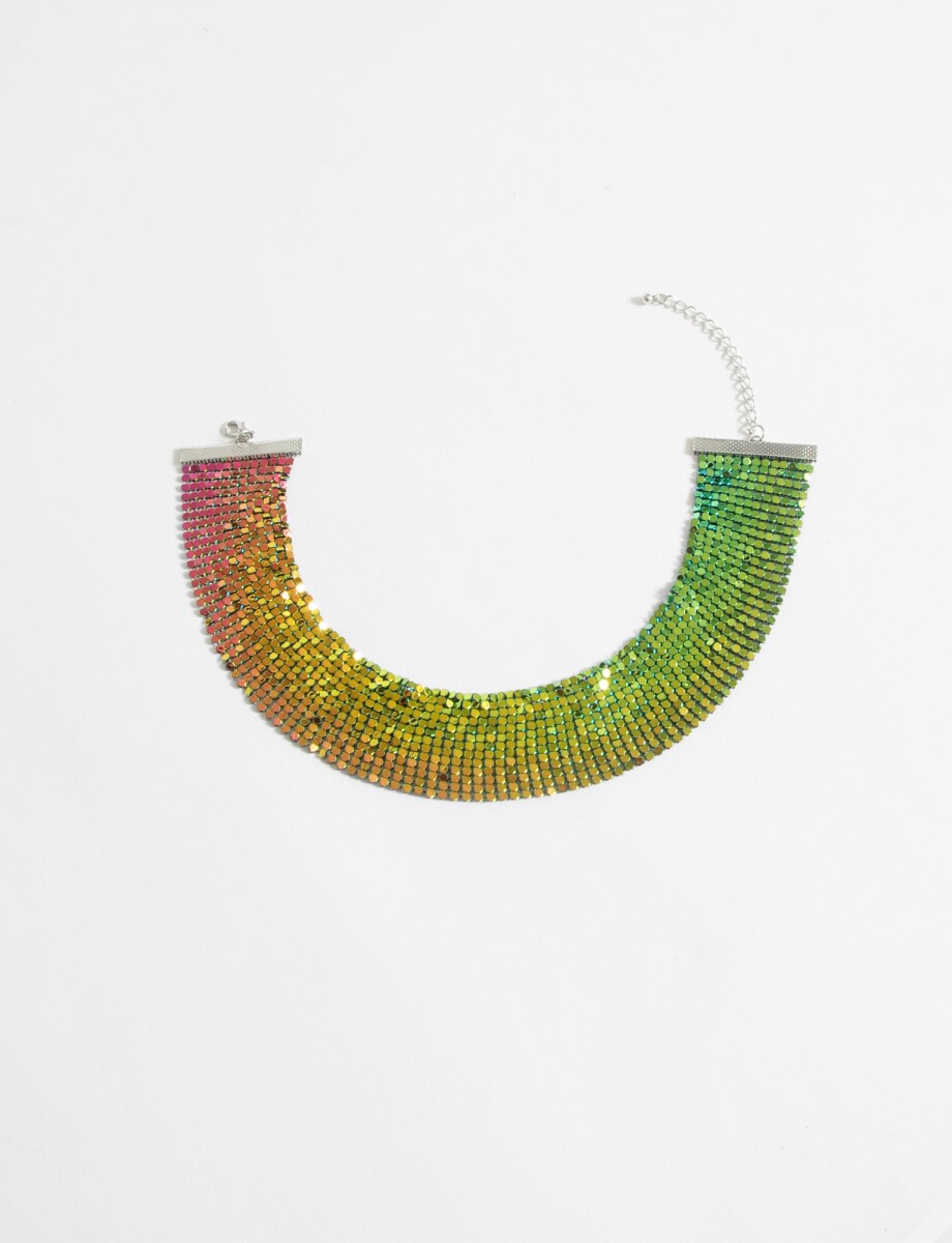 Chocker metálica tornasolada - multicolor 