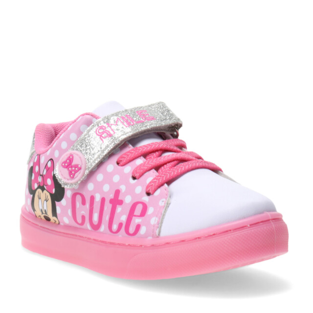 Championes Infantiles Disney MINNIE CUTE con luces Rosado - Blanco