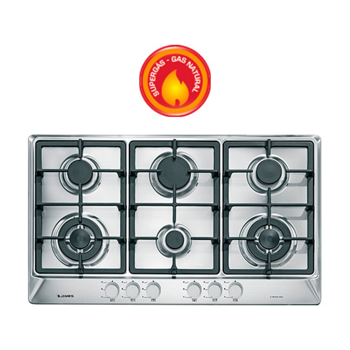 Anafe de Empotrar a Gas James Modelo 6 Hg-tcs 4604 - SILVER 