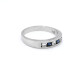 Anillo En Oro 18K Blanco, Zafiros Y Brillantes Anillo En Oro 18K Blanco, Zafiros Y Brillantes