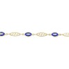 Pulsera Ojo Turco-Oro bajo-Resina Azul-PU8080 conpiedra