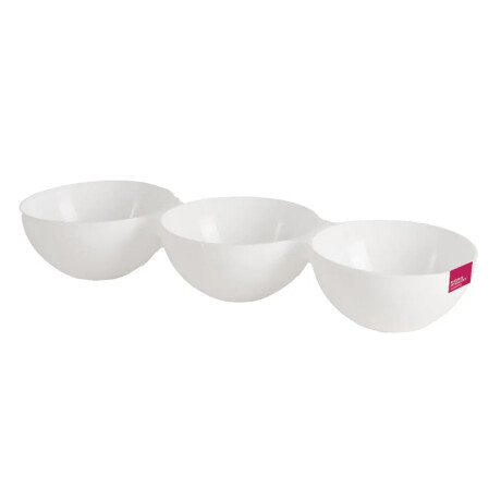 Copetinero Le Chef Redondo con 3 Divisiones 31.5x10.5x5.5Cm Blanco