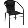 Silla Rattan Sintetico Negra Silla Rattan Sintetico Negra