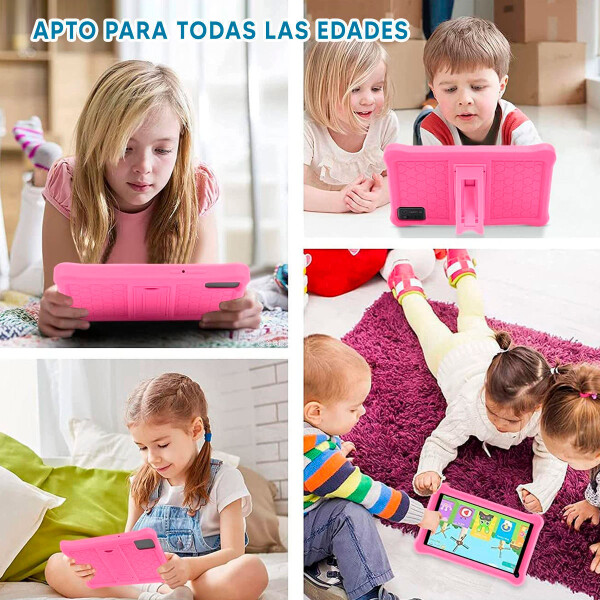 Tablet 7" Infantil Intouch Q732 3/32gb Con Apps Y Juegos ROSADO