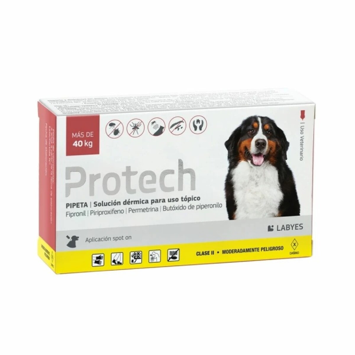 PROTECH PIPETA ANTIPULGAS Y GARRAPATAS CON ACCIÓN AMBIENTAL PARA PERROS - MÁS DE 40 KG 