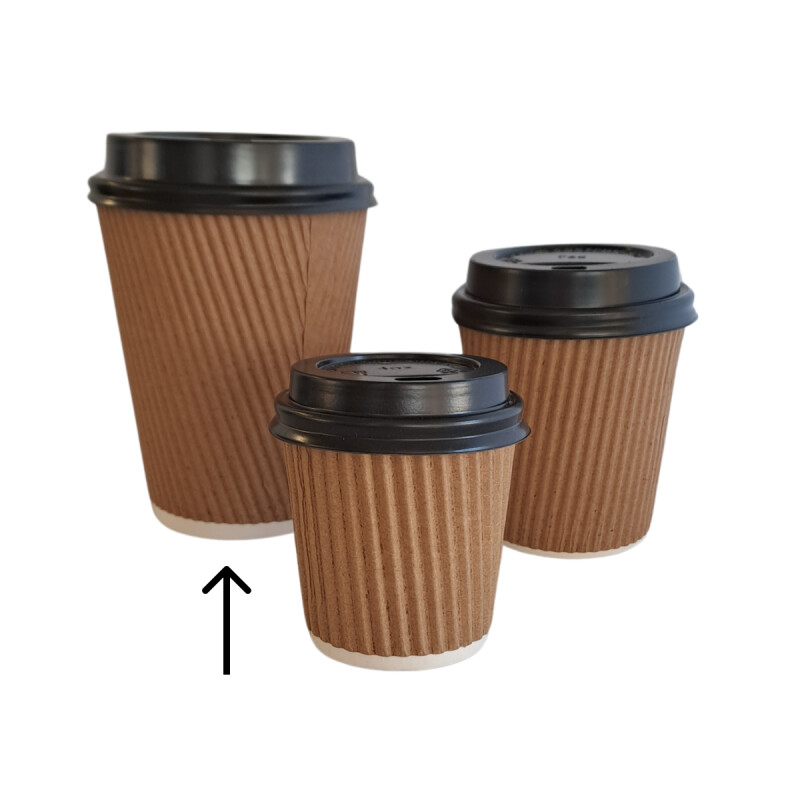 VASOS DE PAPEL ONDULADO KRAFT - 12oz - 500 UDS (VAS4006) Vasos De Papel Ondulado Kraft - 12oz - 500 Uds (vas4006)