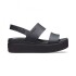 Sandalias Crocs Brooklyn Low Wedge - Mujer Black/black