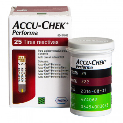 Tiras Reactivas Accu-chek Performa Glucosa 25 Uds. Tiras Reactivas Accu-chek Performa Glucosa 25 Uds.