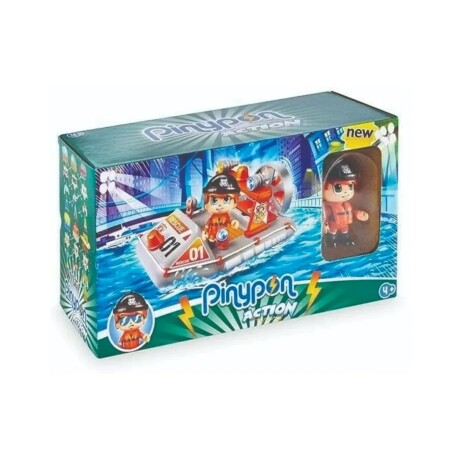 Muñeco Juguete Pinypon Bote rescatista con accesorios Muñeco Juguete Pinypon Bote rescatista con accesorios