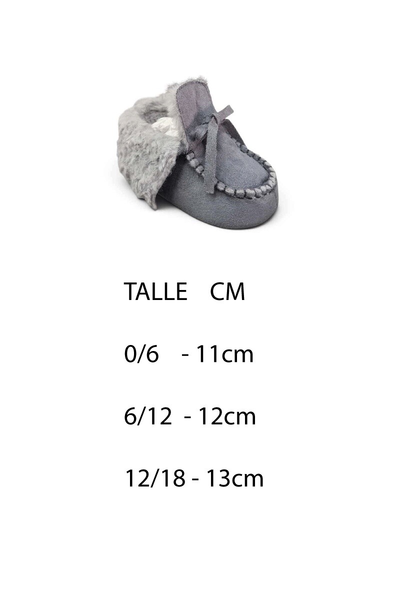 PANTUFLA BEBE MOCASIN PELUDITA Rosa
