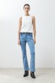 Jean bootcut Katy con detalle trenzado jean medio