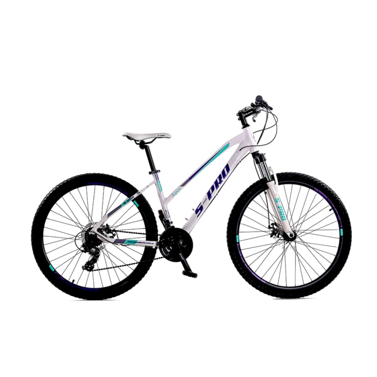 Bicicleta S-pro Mtb Aspen R.27.5 Dama Aluminio F/disco - Blanco 