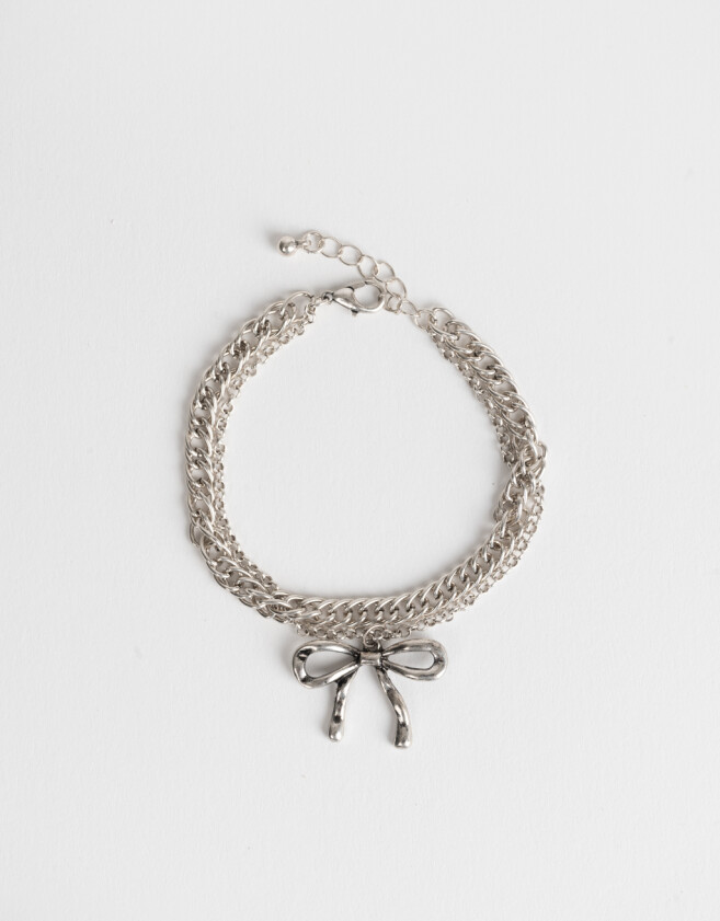 Pulseras Flexibles Sets Moño Sets De Pulseras Moño - Plateado Antique Silver