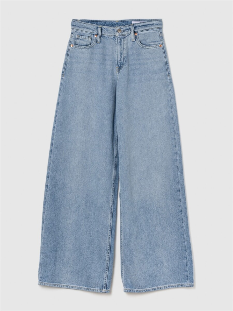 Jean Baggy Tiro Medio Mujer - Light Indigo 11 