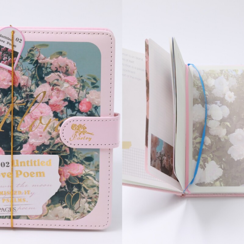 CUADERNO PU 32K CON CIERRE MAGNÉTICO (FLORES ROMÁNTICAS) CUADERNO PU 32K CON CIERRE MAGNÉTICO (FLORES ROMÁNTICAS)