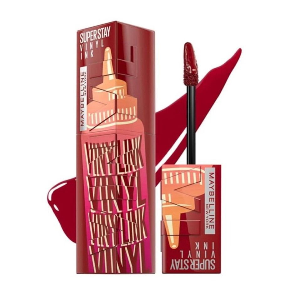 Labial Líquido Brillante Super Stay Vinyl Ink 195 Barbecue - Maybelline Labial Líquido Brillante Super Stay Vinyl Ink 195 Barbecue - Maybelline