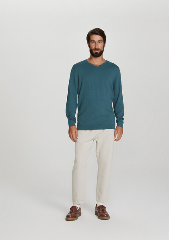 BLUSAO MASCULINO ADULTO (SWEATER) VERDE MEDIO