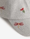 Caps Gorra Paño Bordada - Gris Melange
