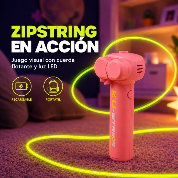 Lanzador de Cuerda Zipstring Recargable con Luz LED Rosa 1
