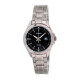 Reloj analógico de acero inoxidable. negro y gris