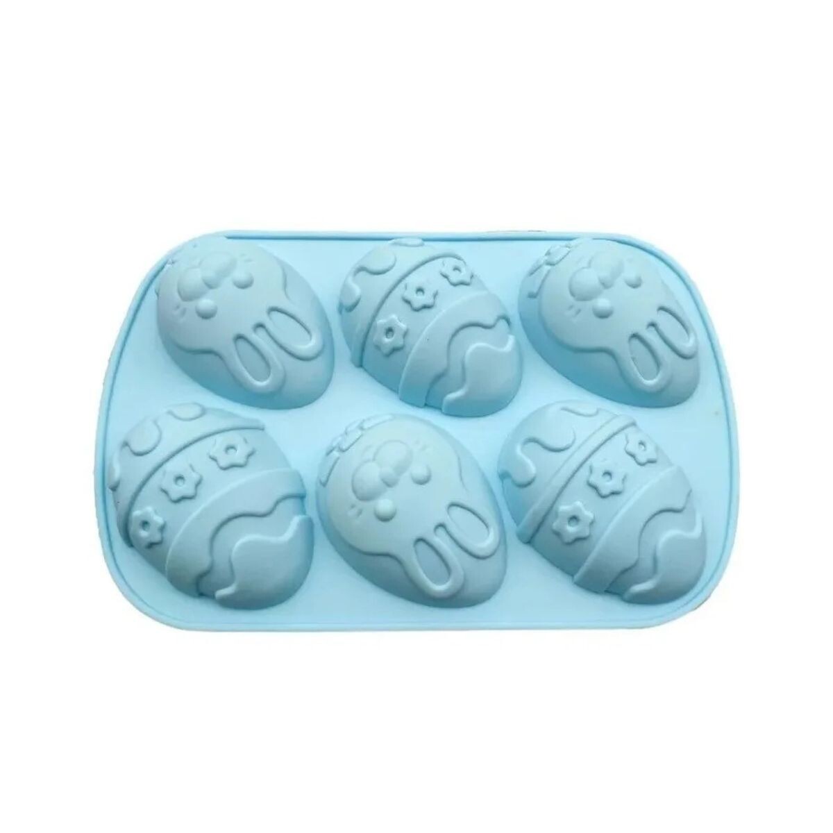 Molde de Silicona Huevos de Pascua x6 