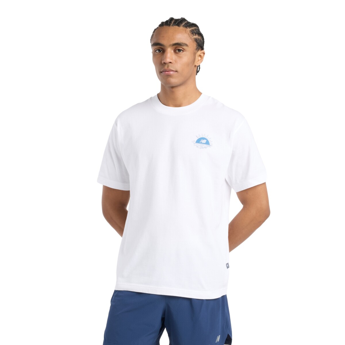 Remera New Balance de Hombre - Lobster Boat - MT51923WT - WHITE 