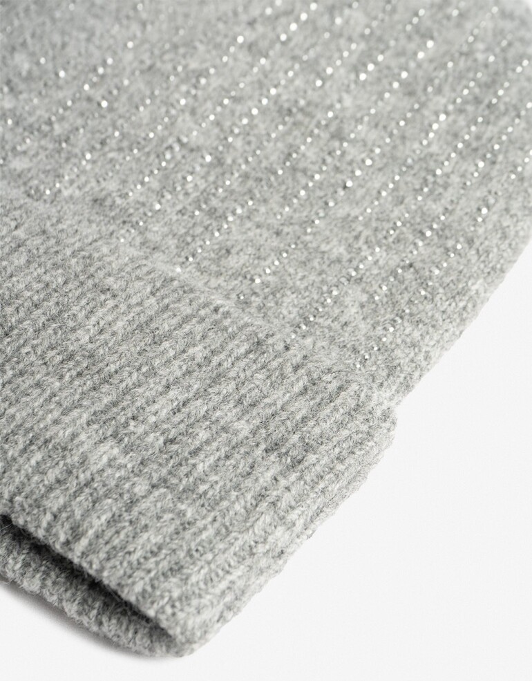 Gorro Apliques: Hotfix/Bordado/Parches Gorro Con Hotfixs - Gris Claro