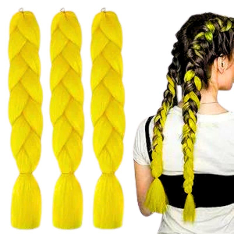 Extensiones de Cabello Sintético Amarillo