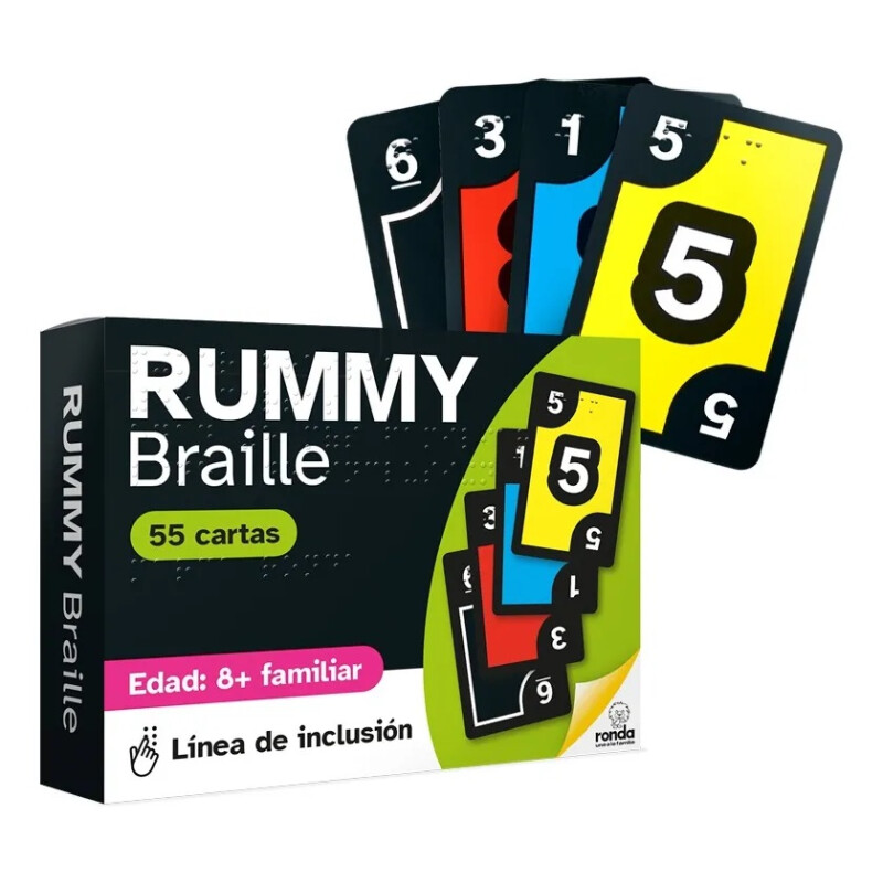 Juego De Cartas Rummy Braille Línea Inclusiva Ronda Juego De Cartas Rummy Braille Línea Inclusiva Ronda